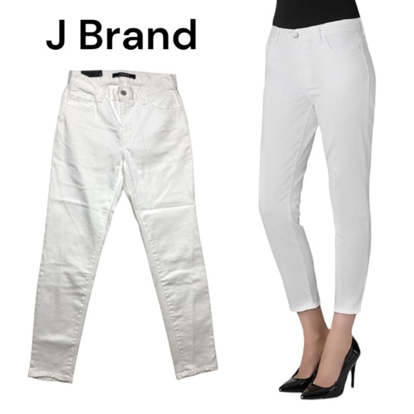 NWT J Brand Tessa White High Rise Tapered Crop Jeans Size 23 - Picture 1 of 8